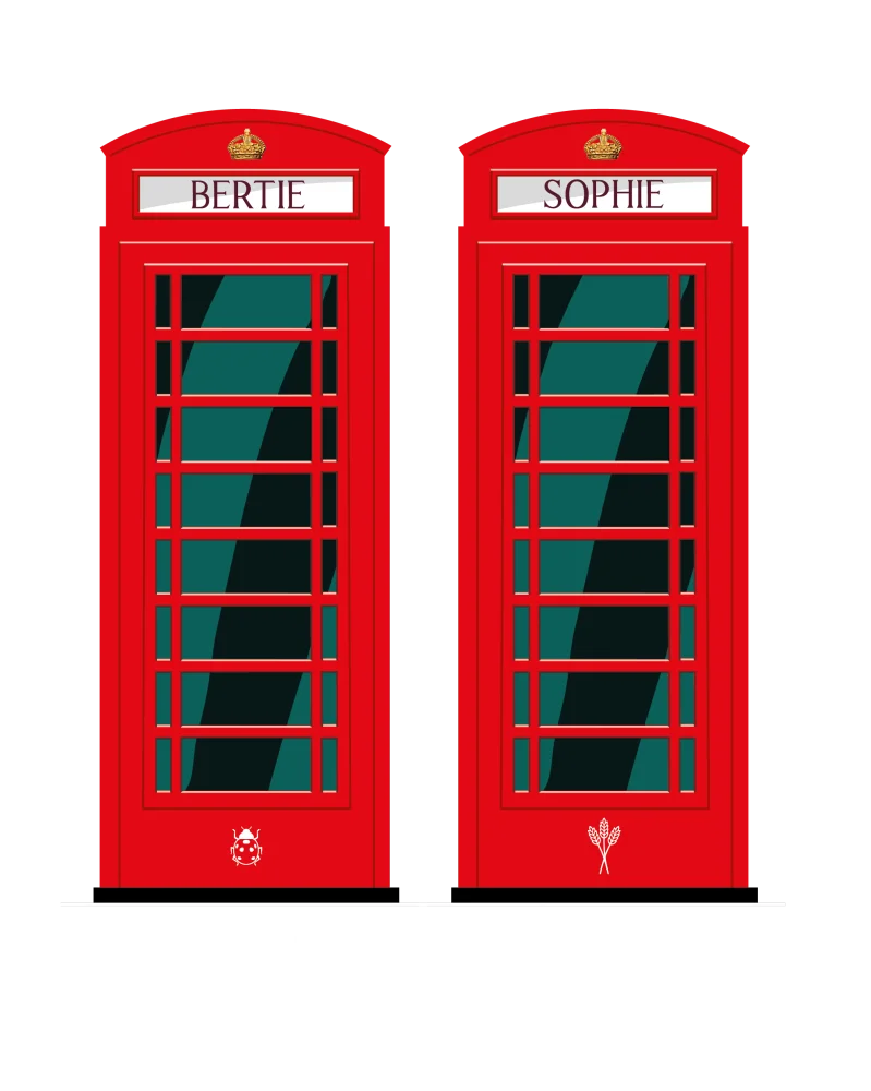 Bertie and Sophie phone box